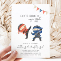 ジョイント忍者誕生日招待状 |空手パーティー