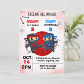 ジョイント忍者誕生日武術アーツパーティー 招待状 (スタンド正面)