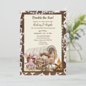 ジョイント誕生日カウボーイウェスタン招待状 招待状 (スタンド正面)