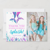 ジョイント誕生日シスターズマーメイドサンキューカード サンキューカード (正面)