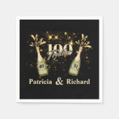 ジョイント誕生日ダブルお祝いダブルおもしろい スタンダードカクテルナプキン (正面)