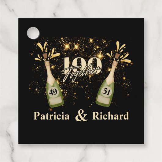 ジョイント誕生日ダブルお祝いダブルおもしろい フェイバータグ (正面)