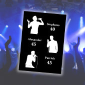 ジョイント誕生日トリプルザおもしろいミニマリストブラック 招待状