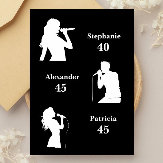 ジョイント誕生日トリプルザおもしろいミニマリストブラック 招待状