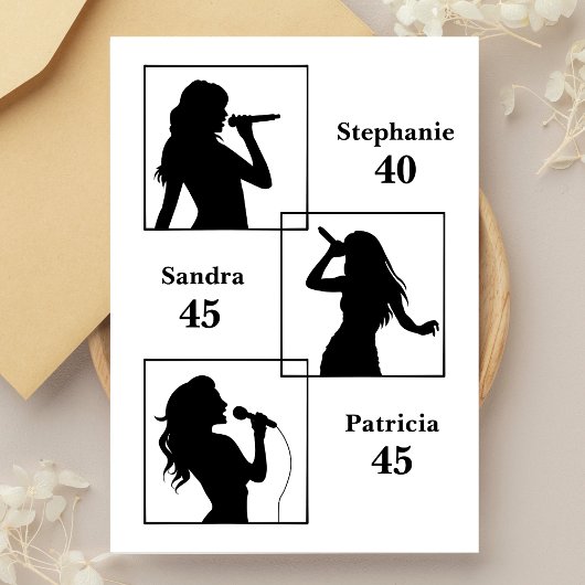 ジョイント誕生日トリプルザおもしろいミニマリストホワイト 招待状