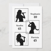 ジョイント誕生日トリプルザおもしろいミニマリストホワイト 招待状 (正面)