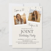 ジョイント誕生日フォト招待状 招待状 (正面)