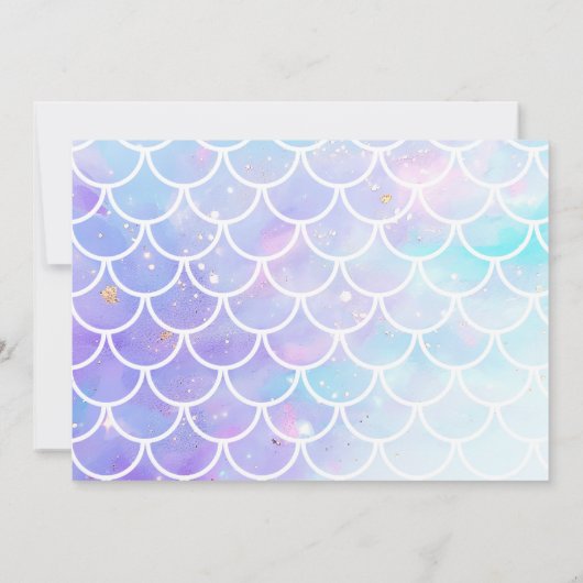 ジョイント誕生日マーメイドフォト誕生日招待状 招待状 (裏面)