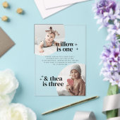 ジョイント誕生日招待状とアーチ アクリル招待状 (インサイチュ (ウェディング))