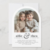 ジョイント誕生日招待状アーチ 招待状 (正面)