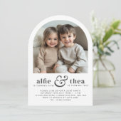 ジョイント誕生日招待状アーチ 招待状 (スタンド正面)