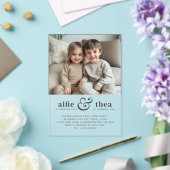 ジョイント誕生日招待状ポートレート アクリル招待状 (インサイチュ (ウェディング))