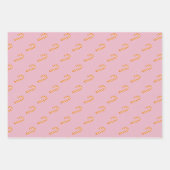 ジョインピンクトレンディークリスマスキャンディースターフローラ ラッピングペーパーシート (正面3)