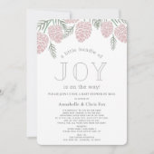 ジョインピンクパインコーンベビーシャワーbyメール 招待状 (正面)