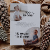 ジョインボーイズ誕生日招待状とアーチ 招待状