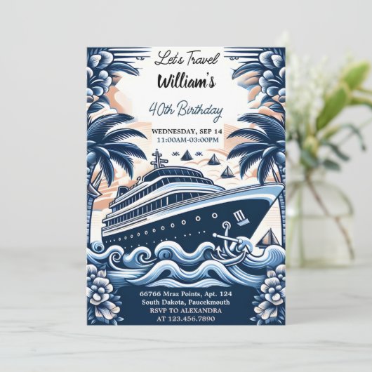 ジョイン海ウェーブトラベルいかりヨット50th誕生日 招待状 (スタンド正面)