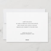 ジョイ企業のビジネスロゴクリスマスリース シーズンカード (裏面)