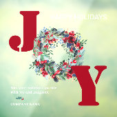 ジョイ伝統的クリスマスフローラリース赤グリーン ウィンドウサイン (シート3)