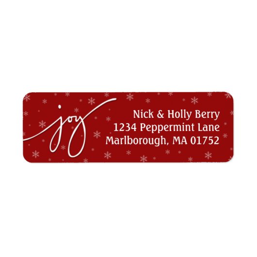 ジョイ住所 シール (正面)