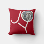 ジョイ写真テンプレートパーソナライズされたクリスマス クッション (正面)