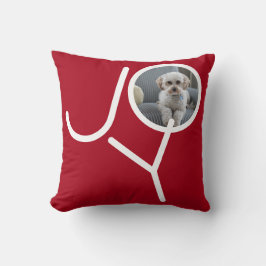 ジョイ写真テンプレートパーソナライズされたクリスマス クッション