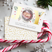 ジョイ初めてのクリスマスベビー誕生発表金ゴールド 箔シーズンカード