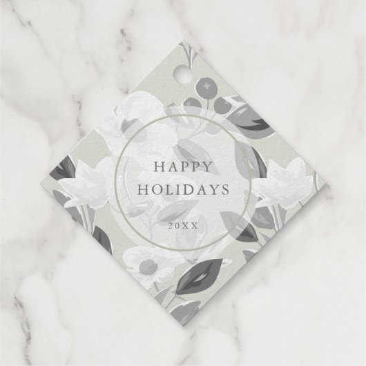 ジョイ実在スクリプト金箔フローラクリスマスホリデー フェイバータグ (裏面)