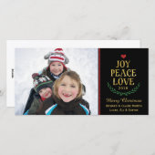 ジョイ平和ラヴシンプルグリッターフェイクフォトカード シーズンカード (正面/裏面)