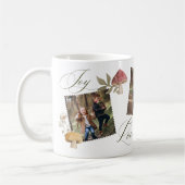 ジョイ愛ファミリー水の色キノコ写真コラージュ コーヒーマグカップ (左)