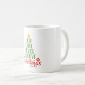 ジョイ愛信じ平和マグ – マ感動的グ コーヒーマグカップ (正面右)