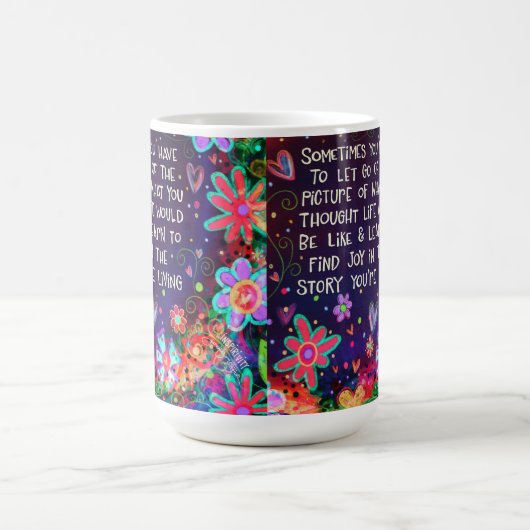ジョイ感動的かわいらし引用文インスピレーション コーヒーマグカップ (中央)