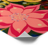 ジョイ感動的フローラかわいらしジャーニー緑 ポスター (角)