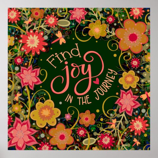 ジョイ感動的フローラかわいらしジャーニー緑 ポスター (正面)