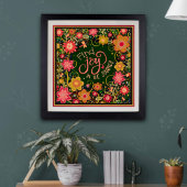 ジョイ感動的フローラかわいらしジャーニー緑 ポスター