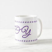 ジョイ文字と雪の結晶 コーヒーマグカップ (正面右)
