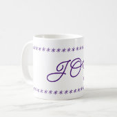 ジョイ文字と雪の結晶 コーヒーマグカップ (正面左)