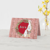 ジョイ格言ホリデークリスマス カード (黄色い花)