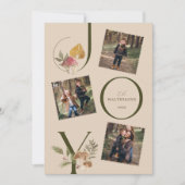 ジョイ水の色ウッドシマッシュルーム3写真コラージュ シーズンカード (正面)