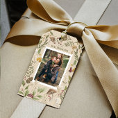 ジョイ水彩木林キノコ写真 ギフトタグ