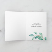 ジョイ水色ホリーリースクリスマスカード シーズンカード (内部)