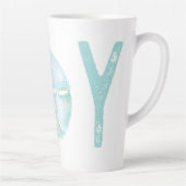 ジョイ沿岸海ティール（緑がかった色）水の色サンドドル カフェラテマグ (右)