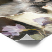 ジョイ満載のバケツ甘いグレーの子猫 ポスター (角)