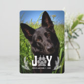 ジョイ犬の前足プリントとパインペットラバーフォト シーズンカード (スタンド正面)