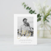 ジョイ白黒フォトクリスマスカード ポストカード (スタンド正面)