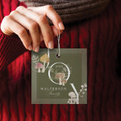 ジョイ素朴ウッドウォーター色のキノコのクリスマス ガラスオーナメント