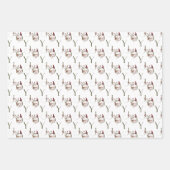 ジョイ素朴ウッドウォーター色のキノコのクリスマス ラッピングペーパーシート (正面)