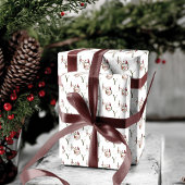 ジョイ素朴ウッドウォーター色のキノコのクリスマス ラッピングペーパーシート