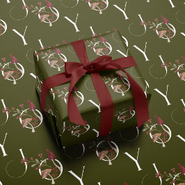 ジョイ素朴ウッドウォーター色のキノコのクリスマス ラッピングペーパー