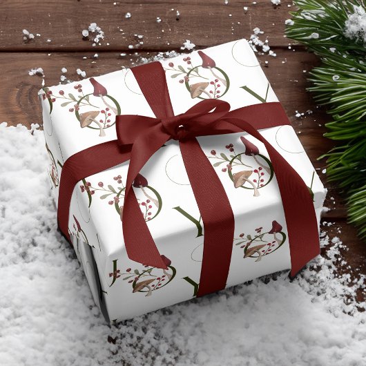 ジョイ素朴ウッドウォーター色のキノコのクリスマス ラッピングペーパー