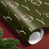 ジョイ素朴ウッドウォーター色のキノコのクリスマス ラッピングペーパー